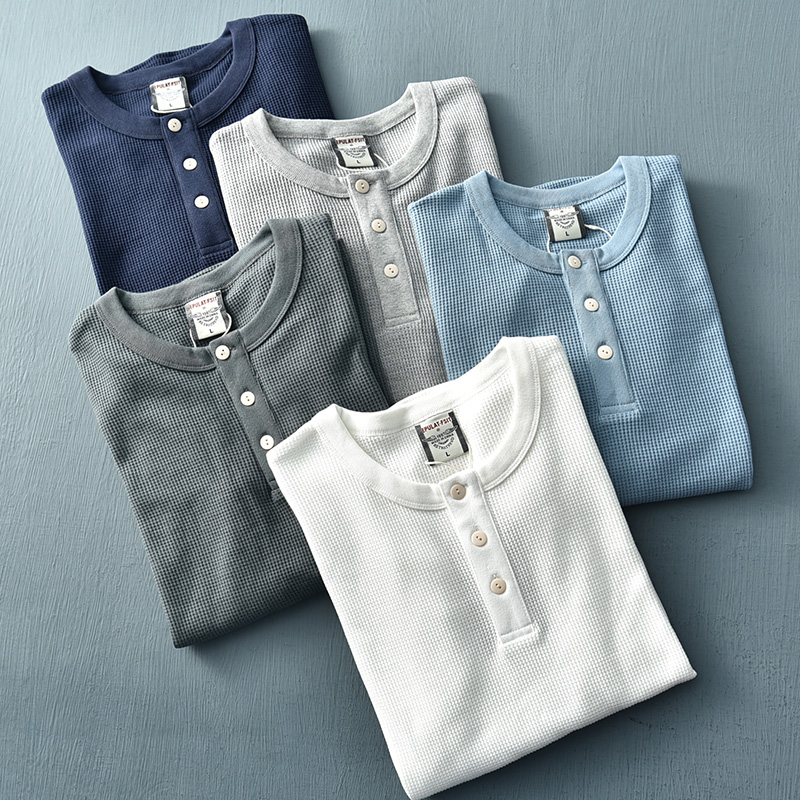 Shirt Camp Collar - Mùa Thu Mới Dài Tay Henry