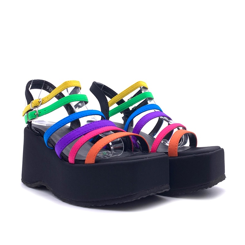 Casual Sandal Leather - Narrow Band Mized Colors Sandals Sexy
