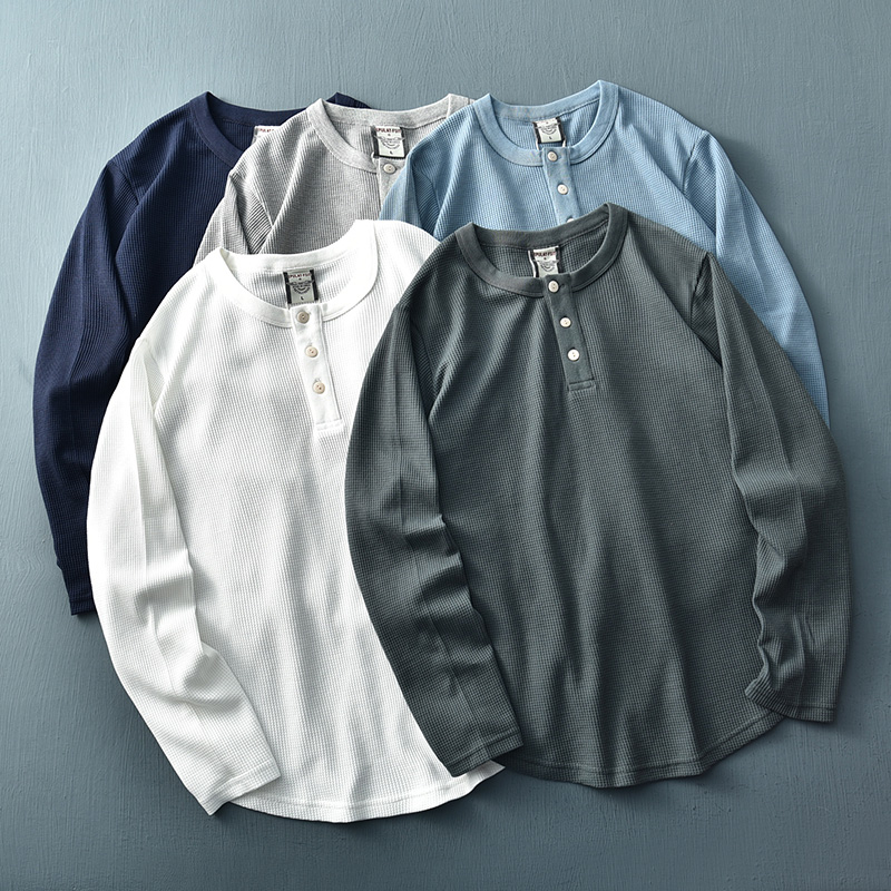Mùa Thu Mới Dài Tay Henry Cổ W - đánh giá và giá Shirt Camp Collar