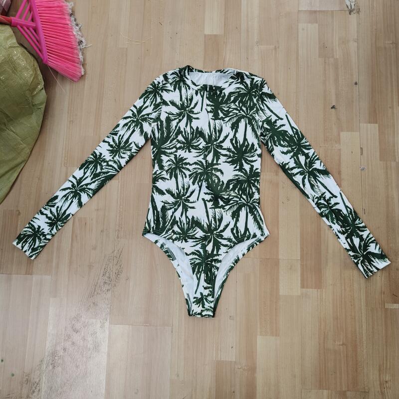 Tropical Palm Print Bodysuits  - đánh giá và giá Swim Trunk Quick Dry
