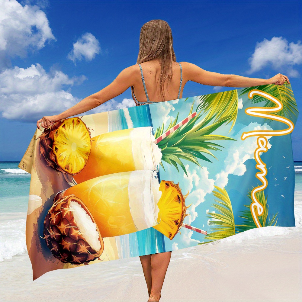 1pc Customized Name Beach Towe - đánh giá và giá Beach Towel Large