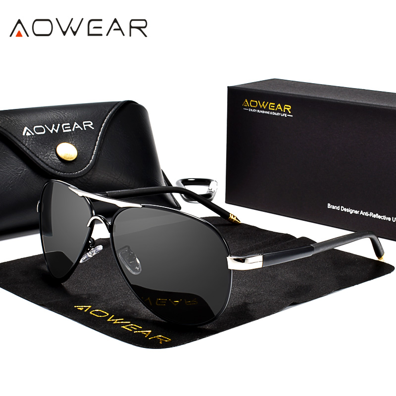 AOWEAR Men's Aviation Sunglass - đánh giá và giá Sunglasses Aviator Polarized