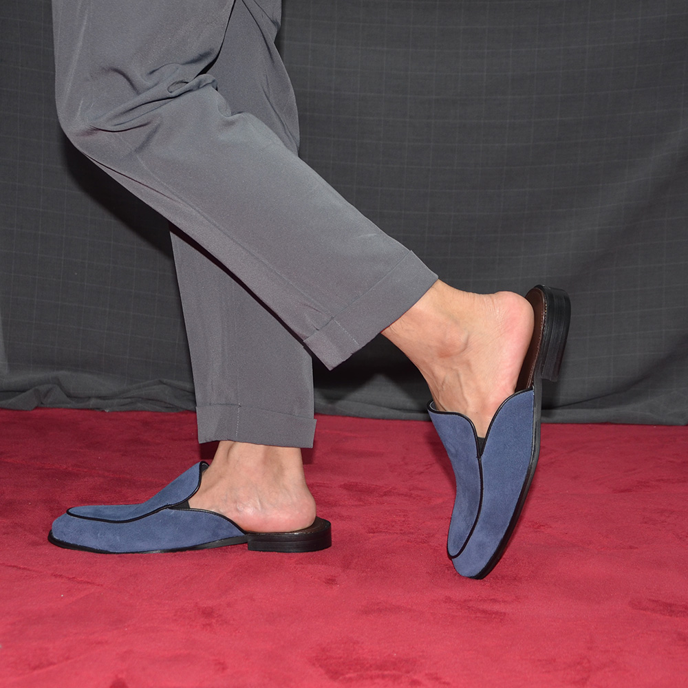 Men's Blue Suede Leather Slide - đánh giá và giá Flip Flop Leather Men