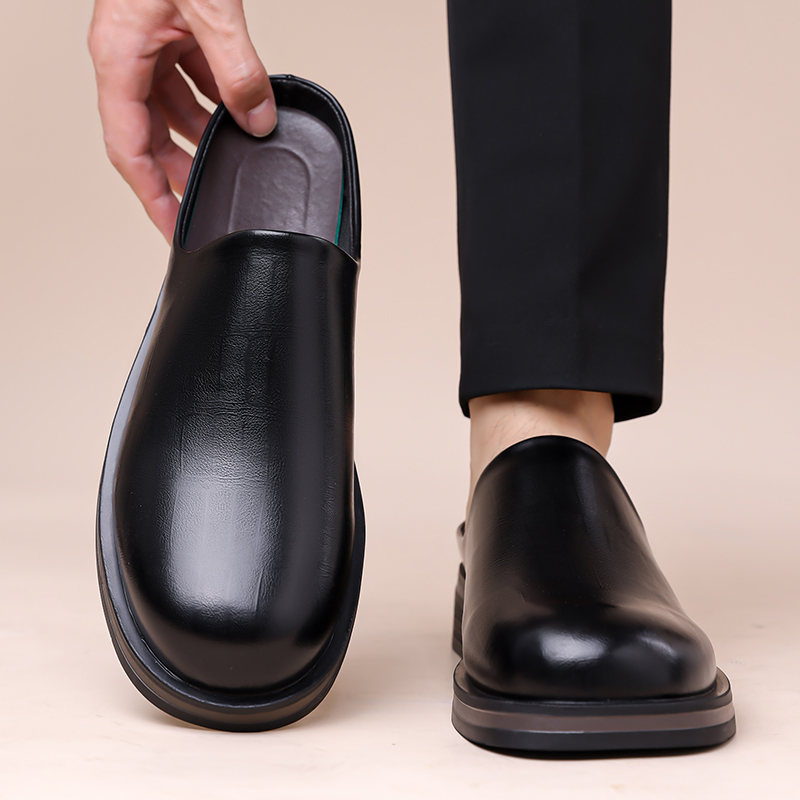 Men Slip-On Half Slippers, Thi - đánh giá và giá Flip Flop Leather Men